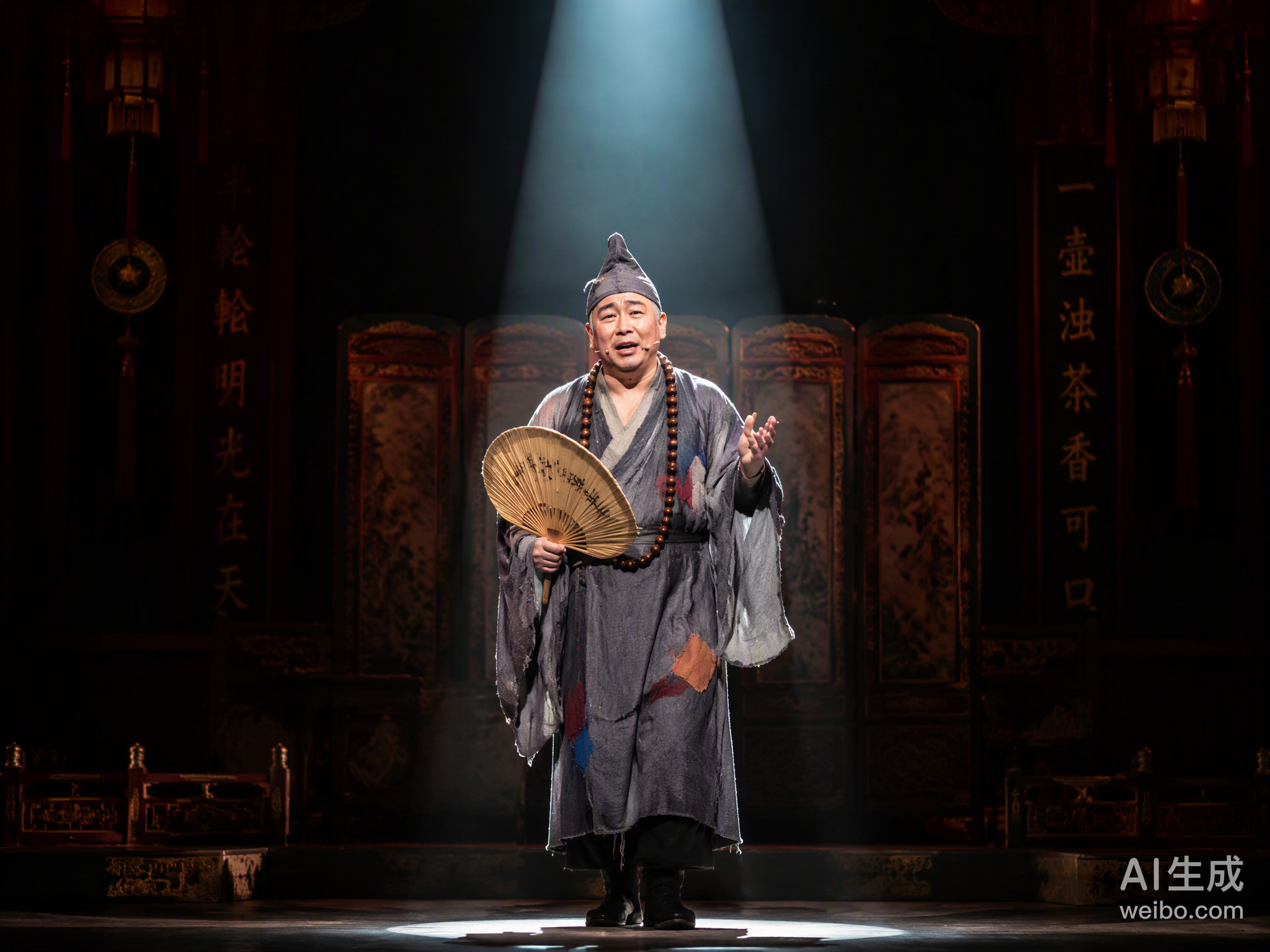 郭德纲在武汉演出时即兴改编《弹起我心爱的土琵琶》，将“微山湖”改成“紫禁城”并加