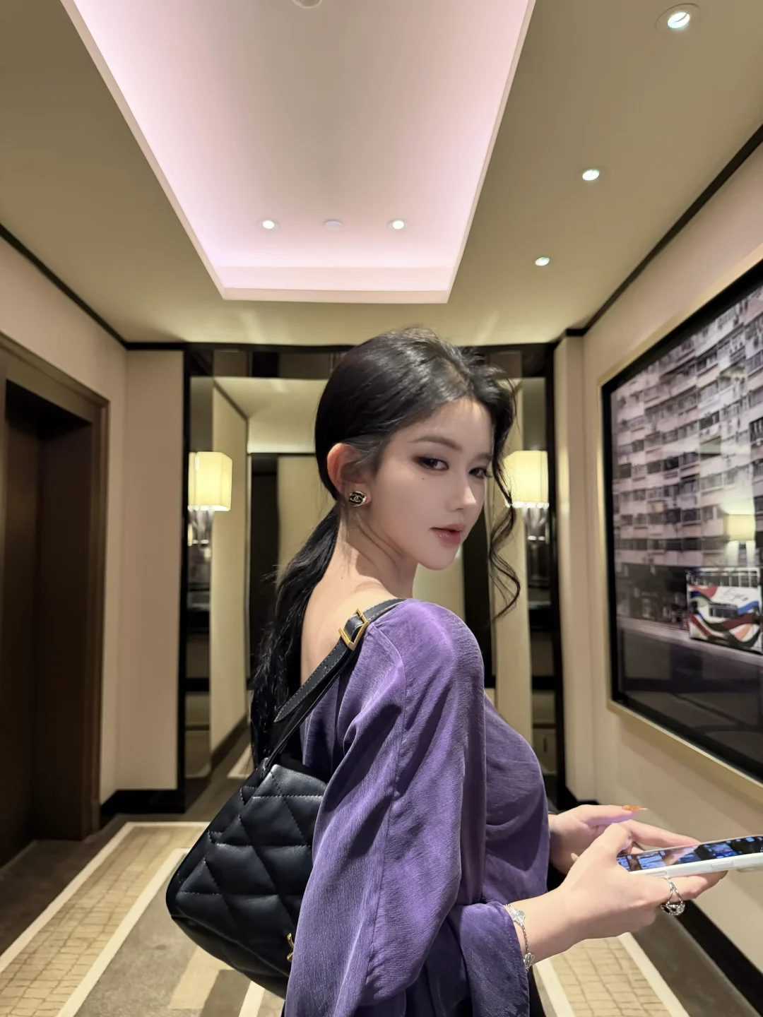 紫色太有姐感了