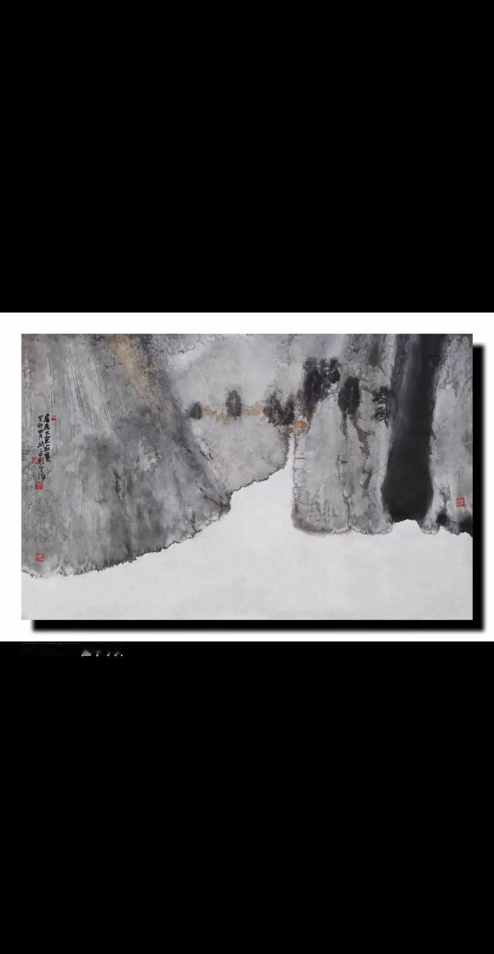 徐州胡云海技法山水画旧作水墨传承 意笔山水 笔墨语言总能引起共鸣 当代水墨