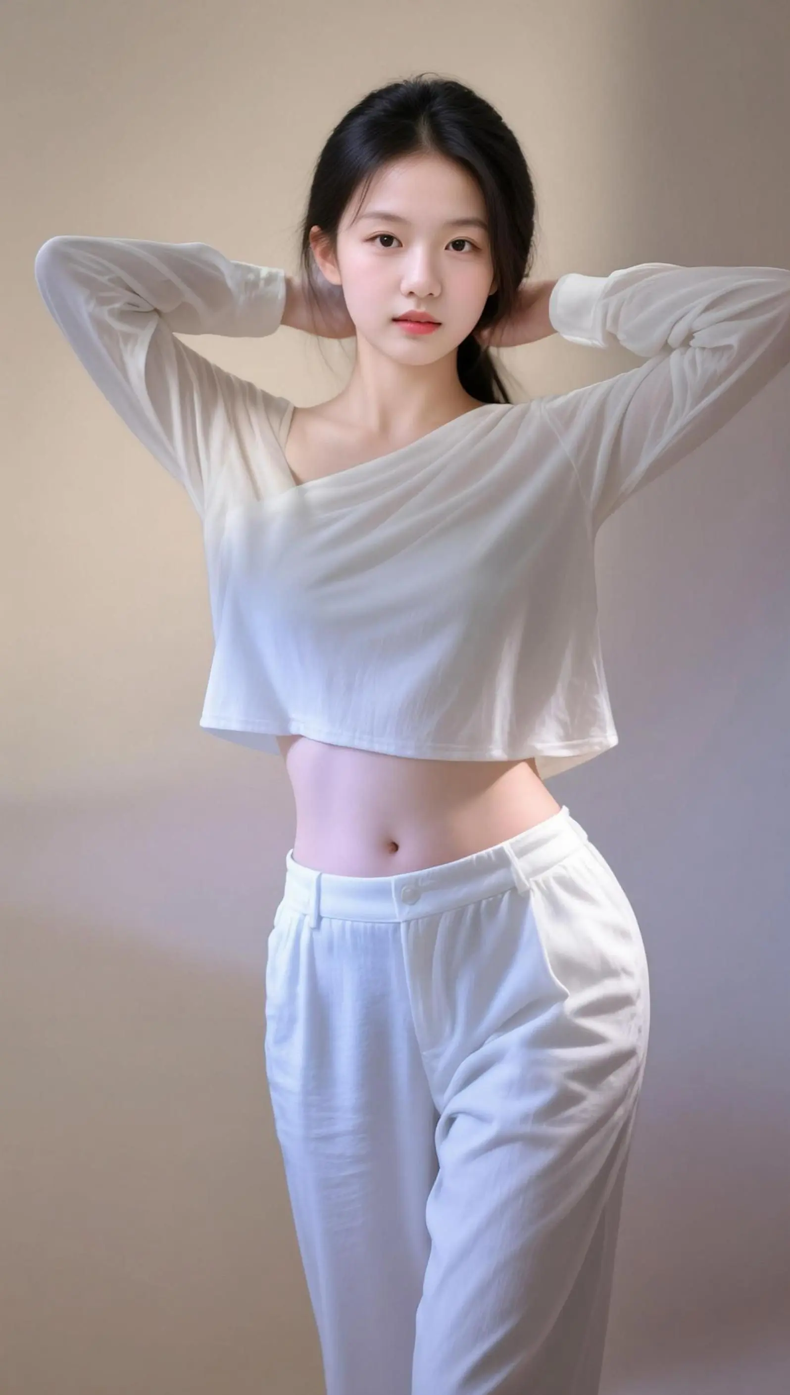 AI纯白清新写真 ai创作