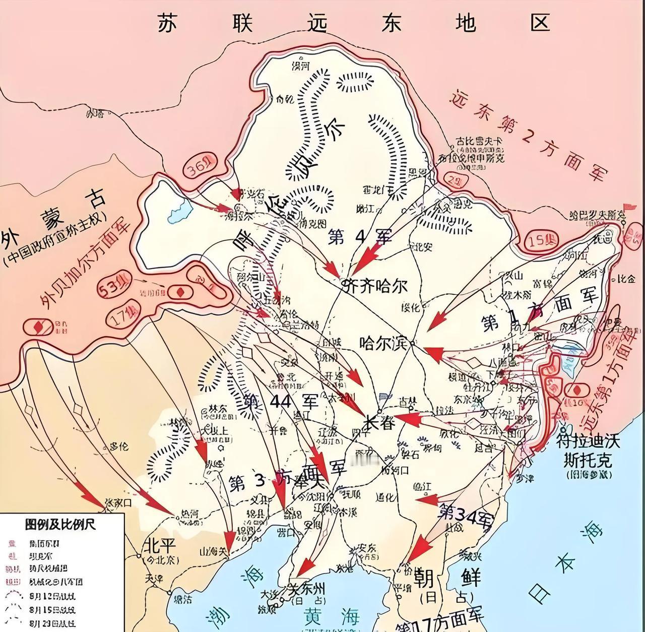 八十年前的今天，东北平原上刮起了猛烈的八月风暴，苏军在短时间内摧毁了作恶多端的日