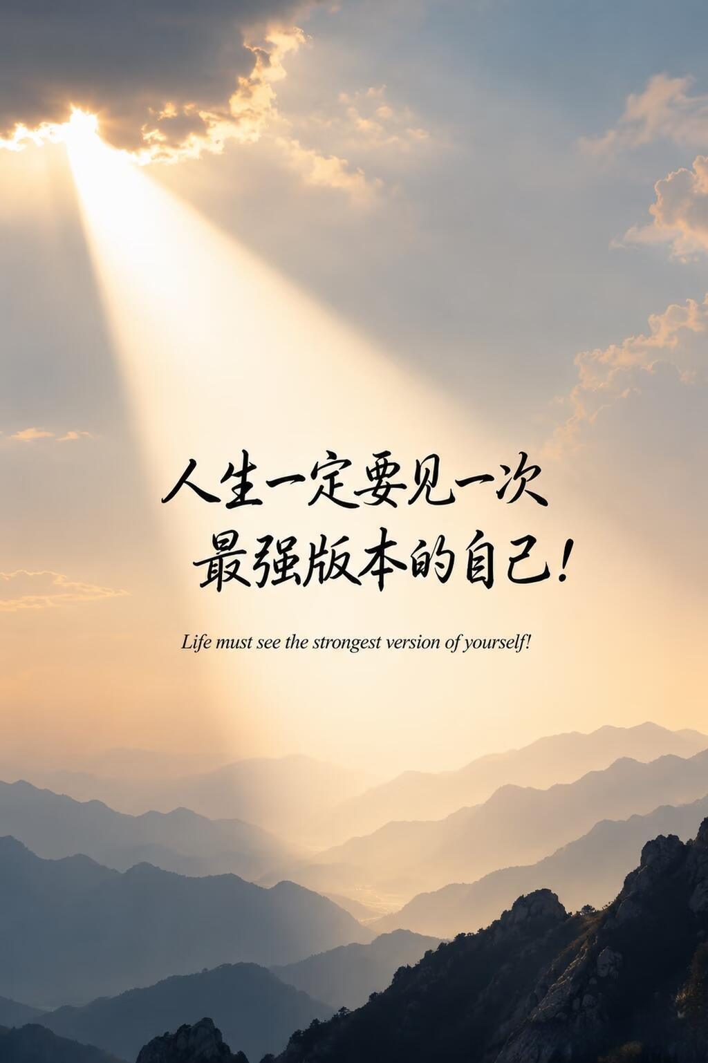 人生一定要见一次最强版本的自己！ 