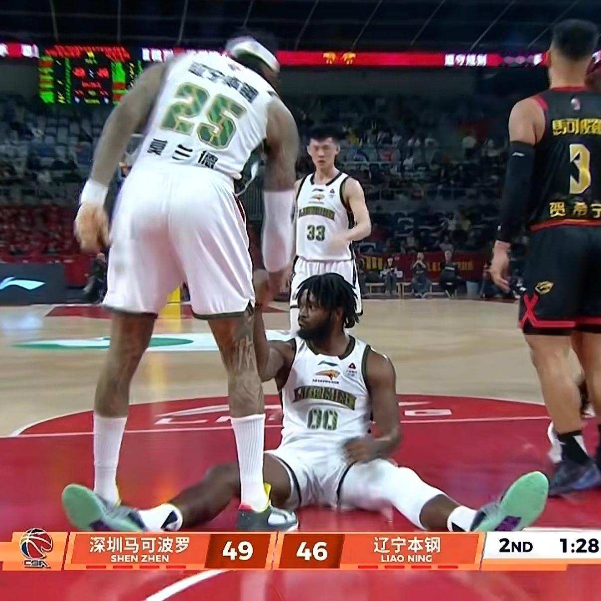 辽篮换上双大外，看看篮板球和护框能不能好点深圳男篮vs辽宁男篮