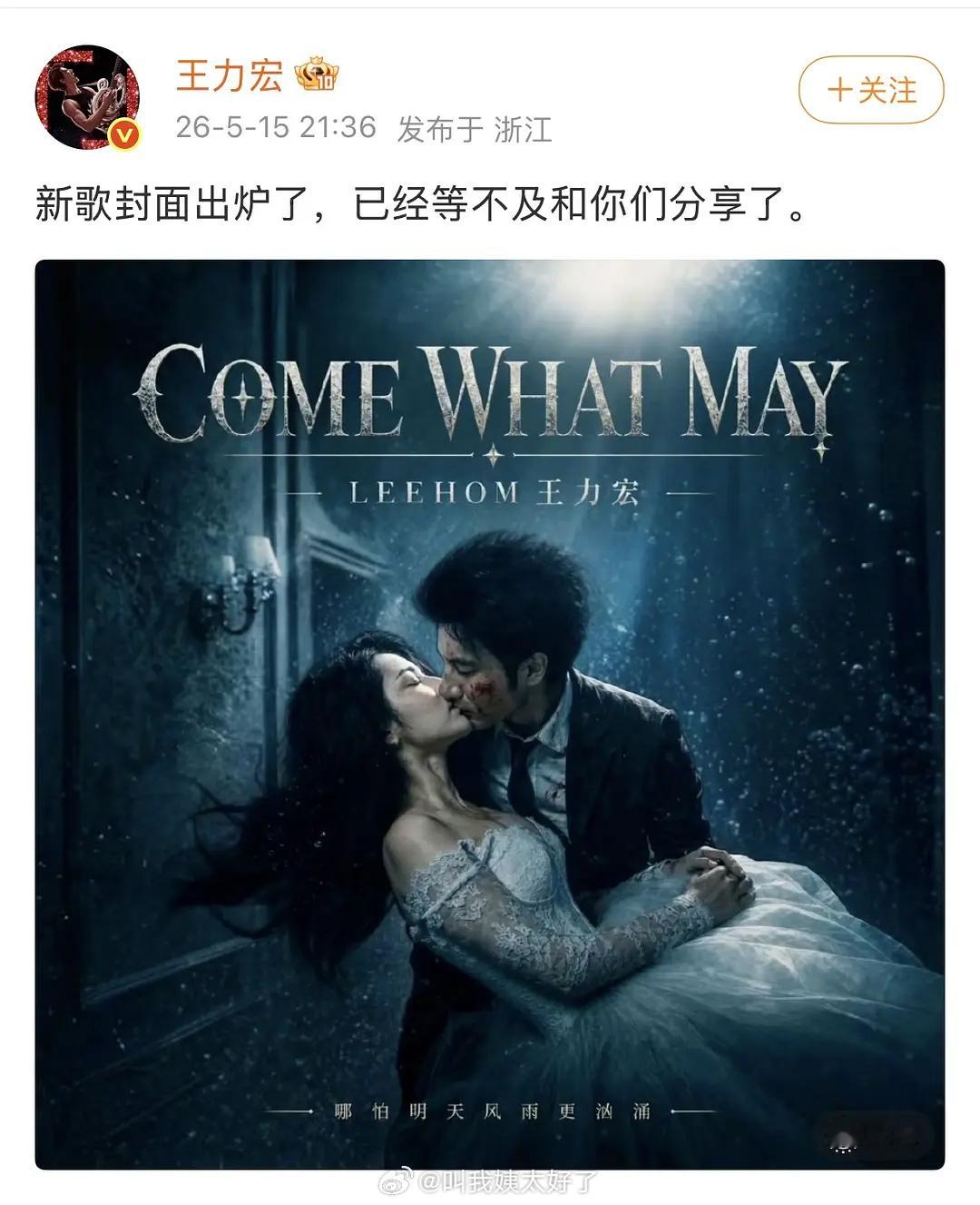 第一次见有歌手拿这种做封面，王力宏是不是还在力证自己是宇宙第一直男。