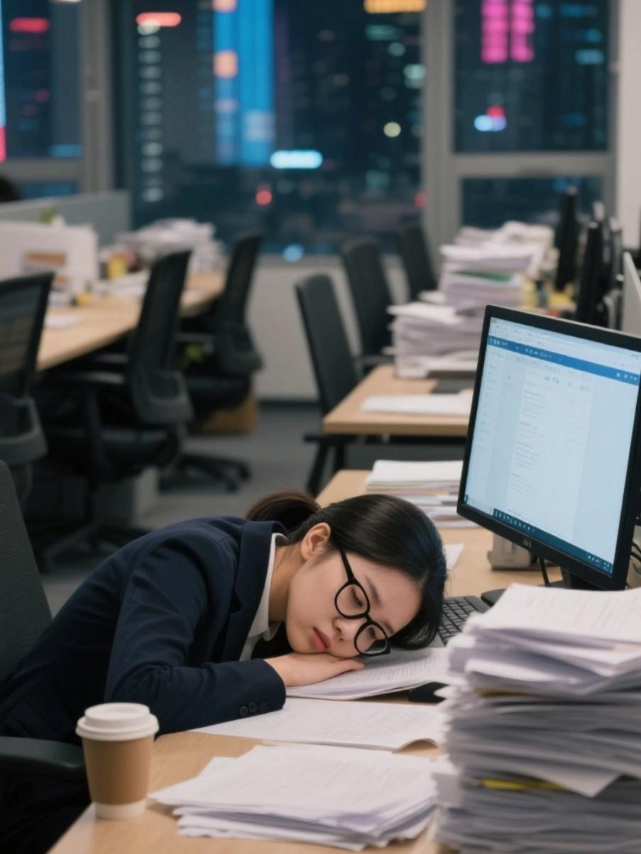 天天加班到凌晨，工资条打开那刻我笑了，笑自己真傻


你是不是也这样？
闹钟按掉