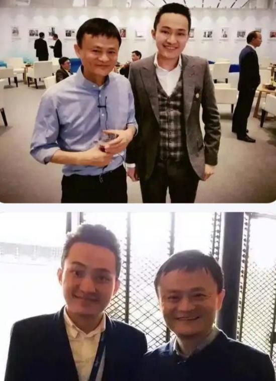 孙割和马云曾经的合影，他扬言准备公开直播测量自己的身高，

看来网友对于他身高的