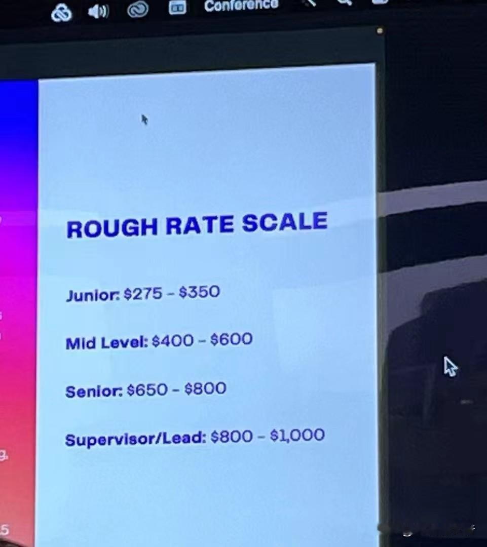 今天看到一张图，2025年美国从事影视游戏动画行业日薪工资。

首先这个行业曾经