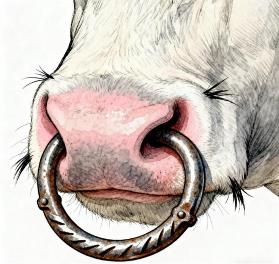 为啥牛要穿鼻子，马却戴笼头？老农民一句点破。

麻烦看官老爷们右上角点击一下“关