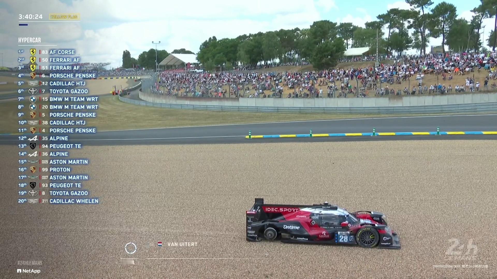 LMP2组别IDEC SPORT的28号车，右后轮也失踪了[拜拜]勒芒24小时耐