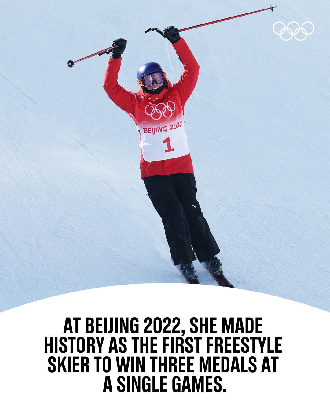 谷爱凌排面有11张海报预告，奥林匹克官方发布:From smashing rec