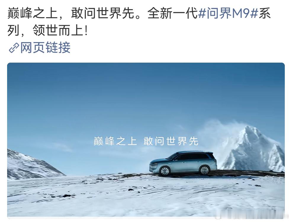 大家是真细啊，问界m9 系列，它的“系列产品”会有一些曝光，大家可以期待下。 