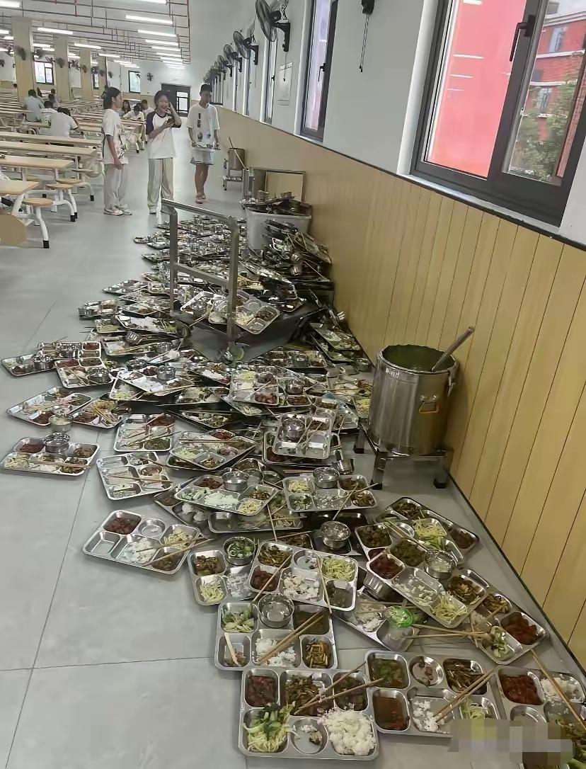 是厨师的手艺不行吗？还是学生太挑食了呢？“谁知盘中餐，粒粒皆辛苦”，课本里讲得跟
