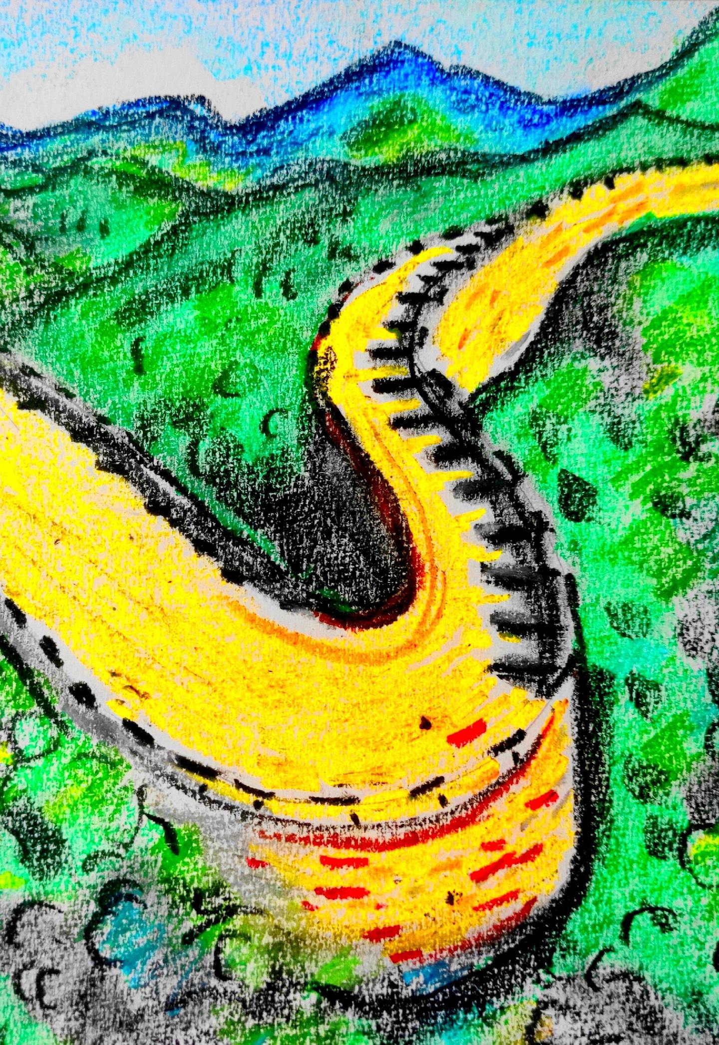 神龙摆尾罗锅城。在北京延庆区石峡关段与河北怀来陈家堡段长城的海拔114...