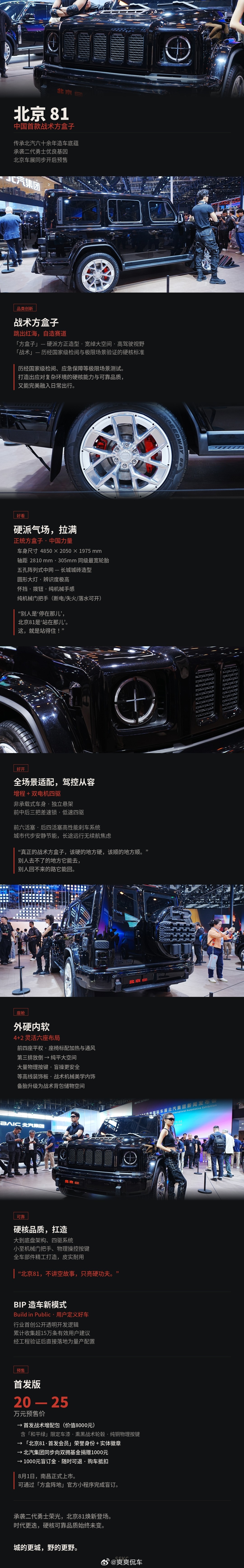 北京81这波预售太懂军迷了！20万出头就能把“战术方盒子”开回家，这气场简直绝了