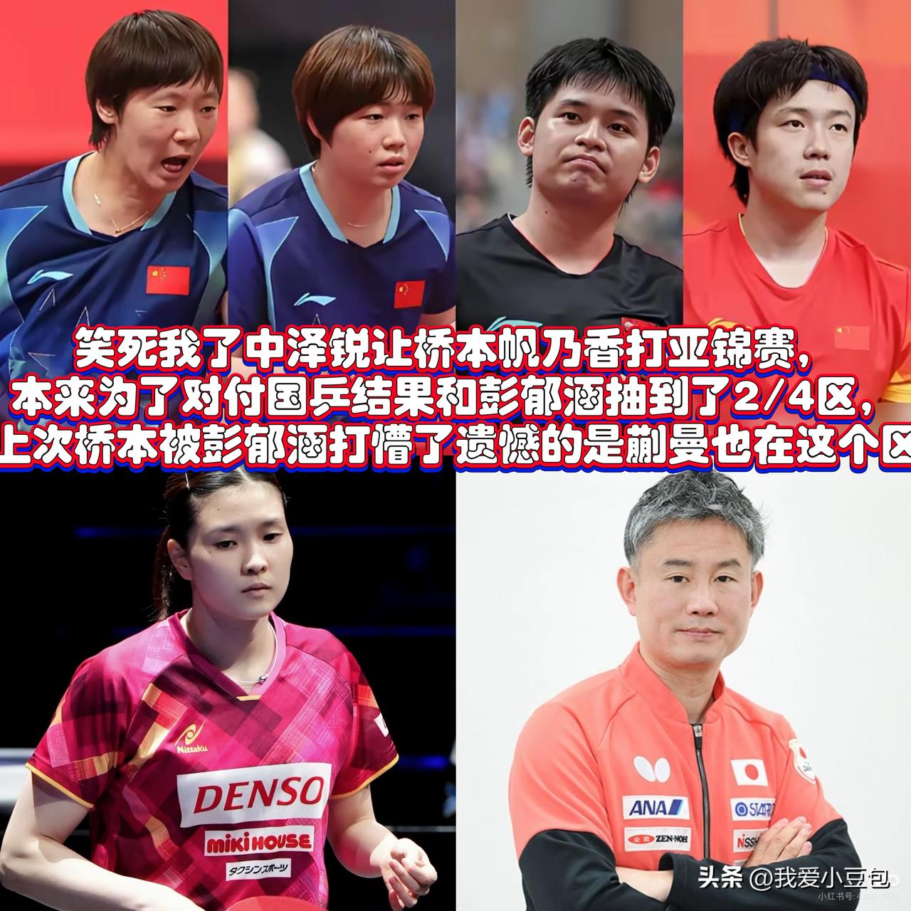 太戏剧性了！本届亚锦赛女单签位真的自带剧本，日本队精心布局，

结果完美给自己挖