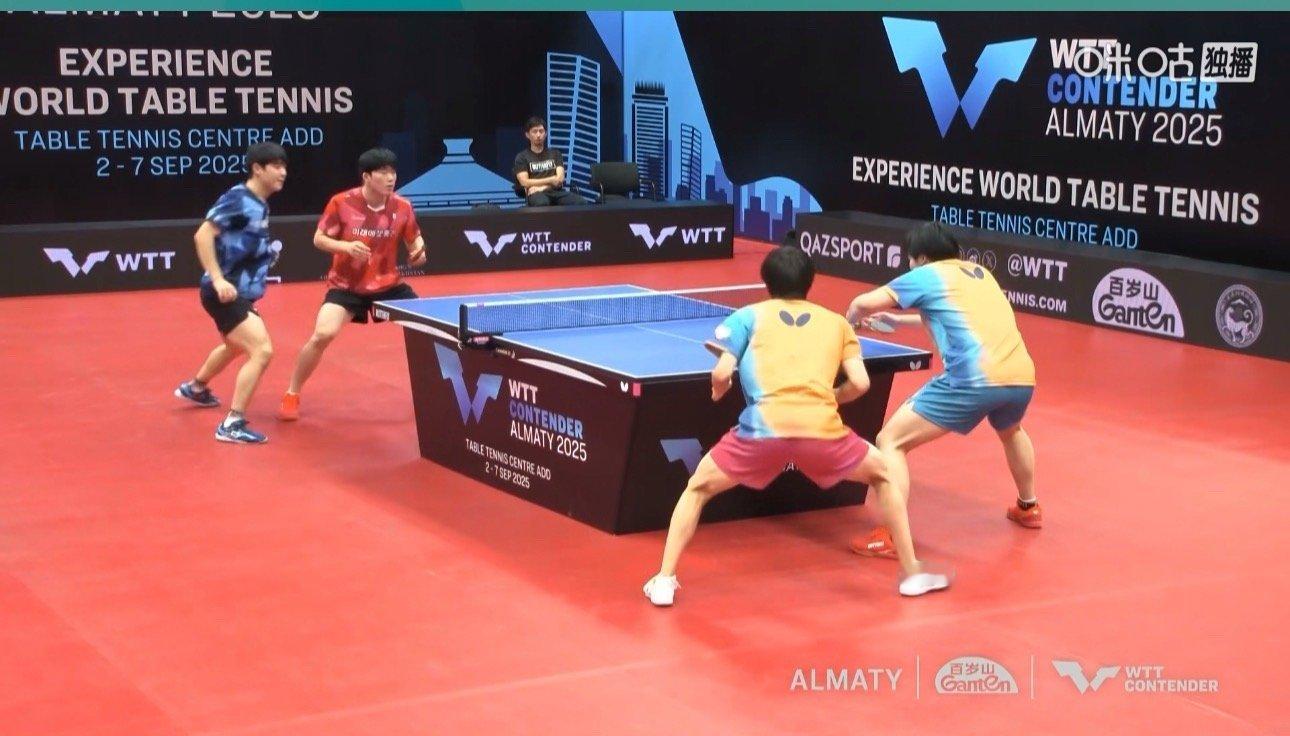 2025wtt阿拉木图挑战赛男子双打4-2户上隼辅/松岛辉空3-0朴康贤/朴奎炫