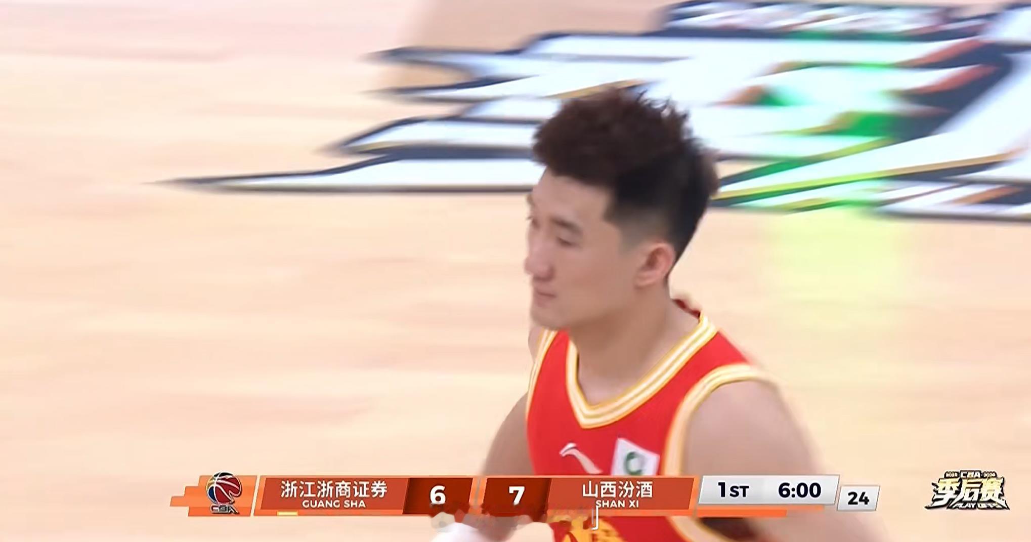 cba季后赛 孙总上了 