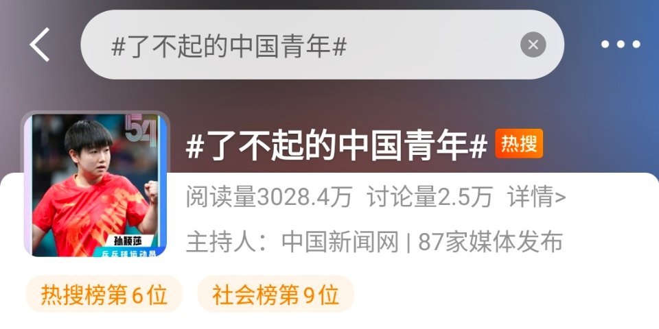 了不起的中国青年根正苗红理想青年孙颖莎☝️☝️☝️ ​​​