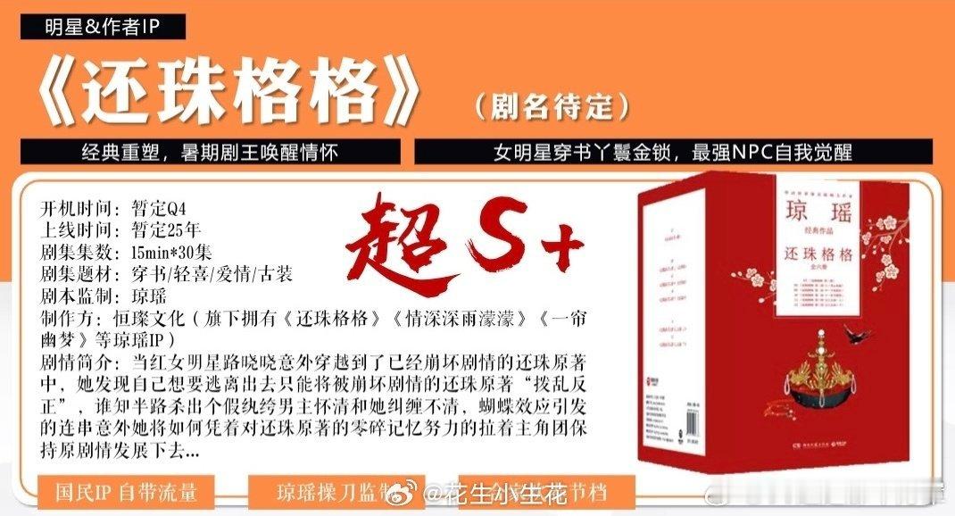 要拍穿书进还珠格格的剧了。超S+评级。有花粉想要这个饼吗[吃瓜] ​​​