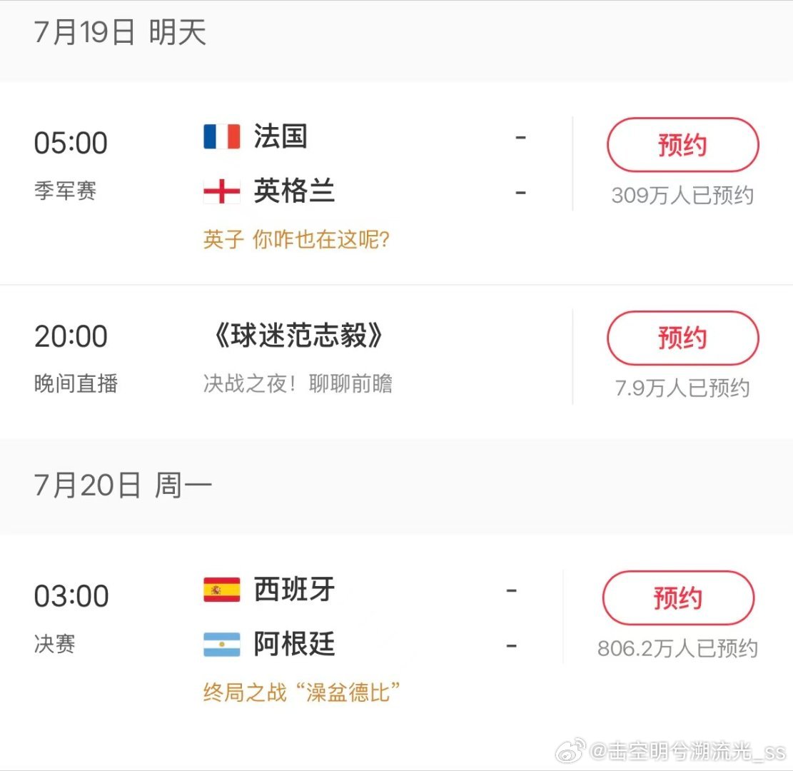学生党调休、打工人请假，所有人都在为7月20日世界杯决赛做准备！打开//小//红