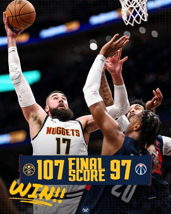 掘金队一约落万物生 掘金轻取奇才 掘金今日107-97战胜奇才，沃特森再度发挥出