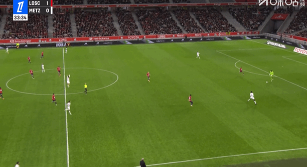 法甲第9轮 里尔6:1梅斯费利什·科雷亚两射一传 ​​​