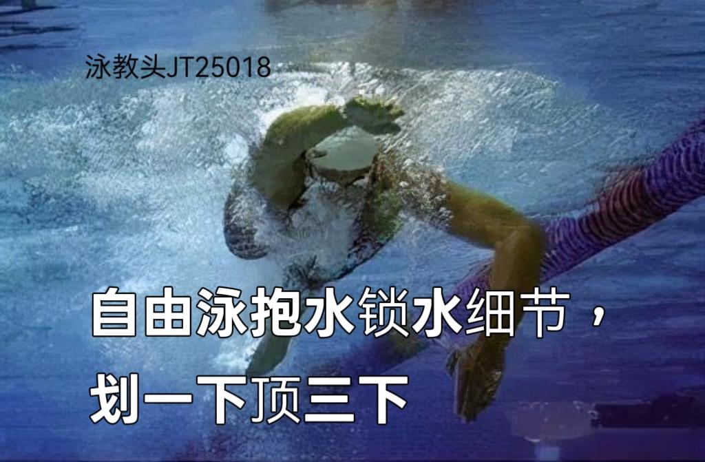 泳教头 | 泳讲堂：自由泳抱水锁水细节，划一下顶三下
 
很多泳友游自由泳时，总