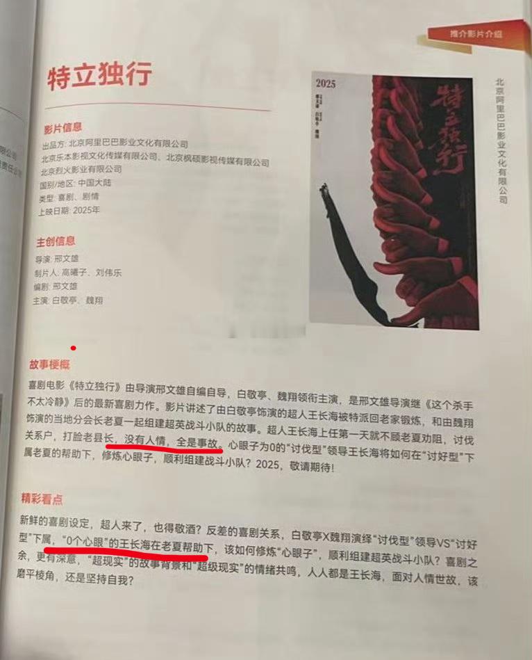 白敬亭特立独行厦门推荐会会刊“0个心眼”“没有人情，全是事故” ​​​