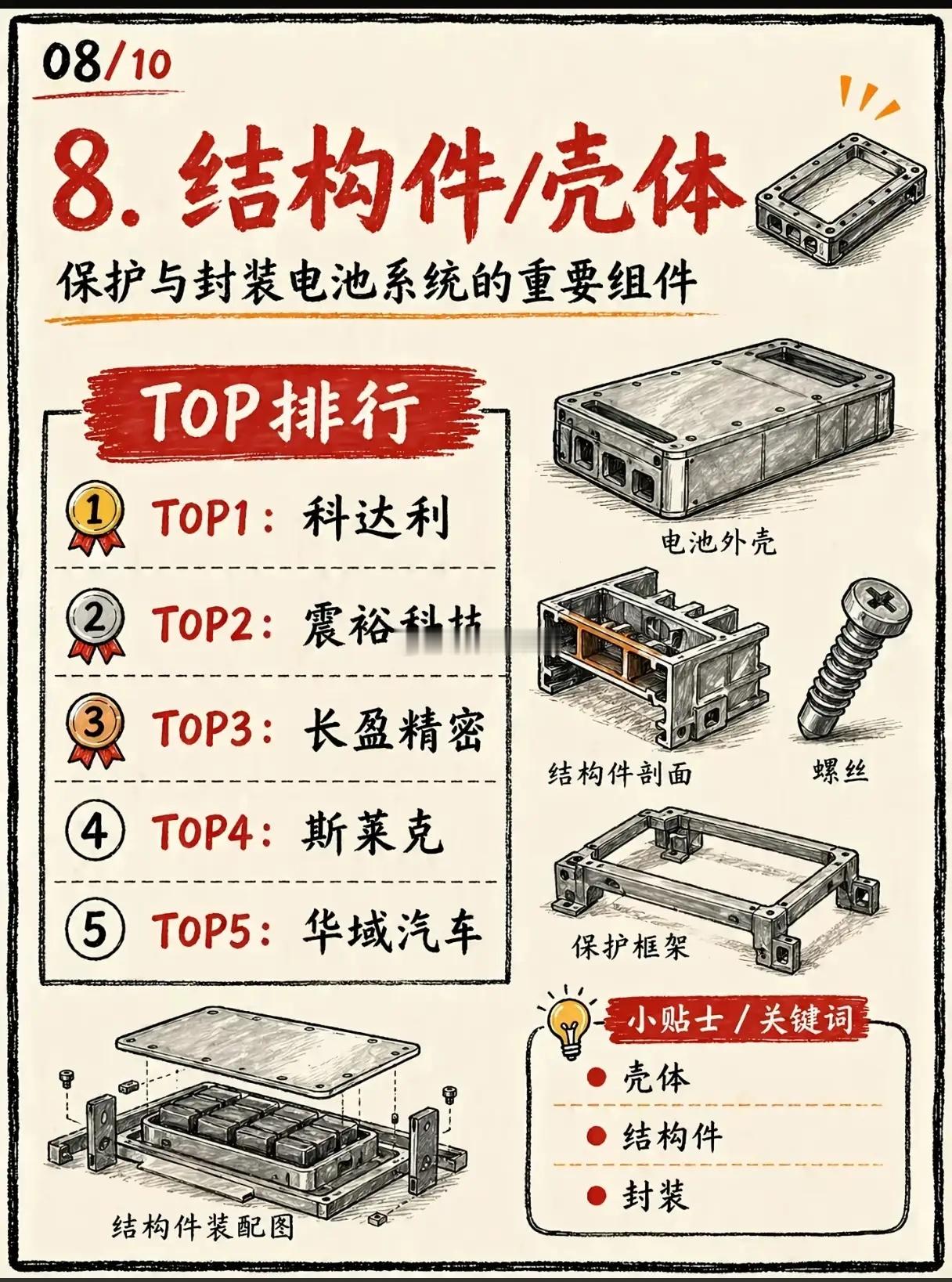 锂电“五巨头”图谱曝光：10大赛道谁才是真正的“隐形冠军”？一张手绘图谱，揭开了