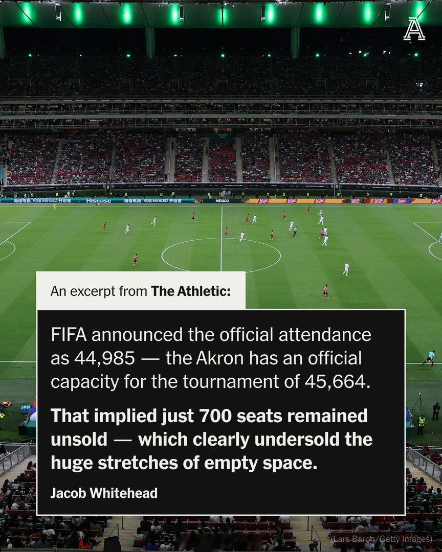 国际足联（FIFA）主席詹尼·因凡蒂诺周三表示：“截至今天，我们已经售出了超过6