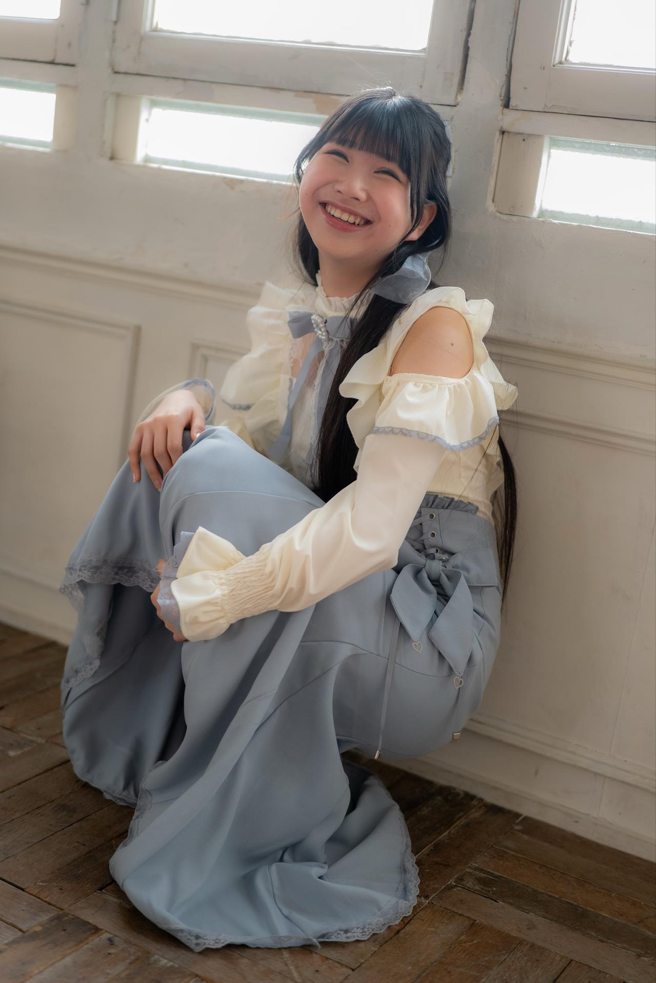 甜美少女风，复古法式穿搭，笑靥如花