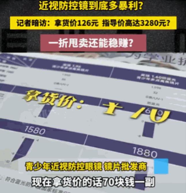 这也太暴利了！江苏暗访撕开惊人价签：一副标价3280元的"近视防控镜"，批发底单