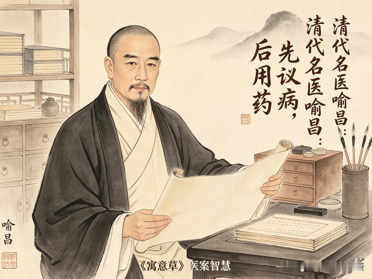 喻昌是清代著名医家，字嘉言，江西新建人，生活于明末清初。他治学重视经典，又不拘泥