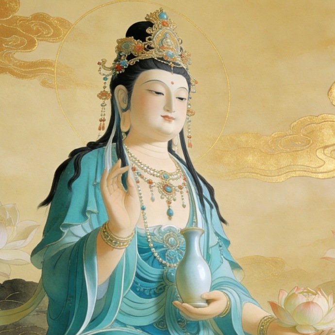 菩萨座前许下心愿：前路少些坎坷，多些坦途；心中所念，皆能如愿。 ​​​