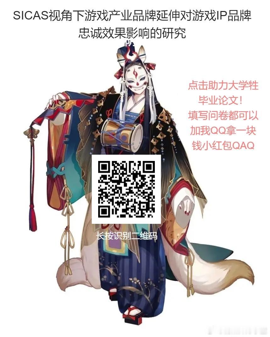 “投稿，万事屋酱，这是一个以痒痒鼠为调研对象的毕业论文的问卷，想请走过路过的阴阳
