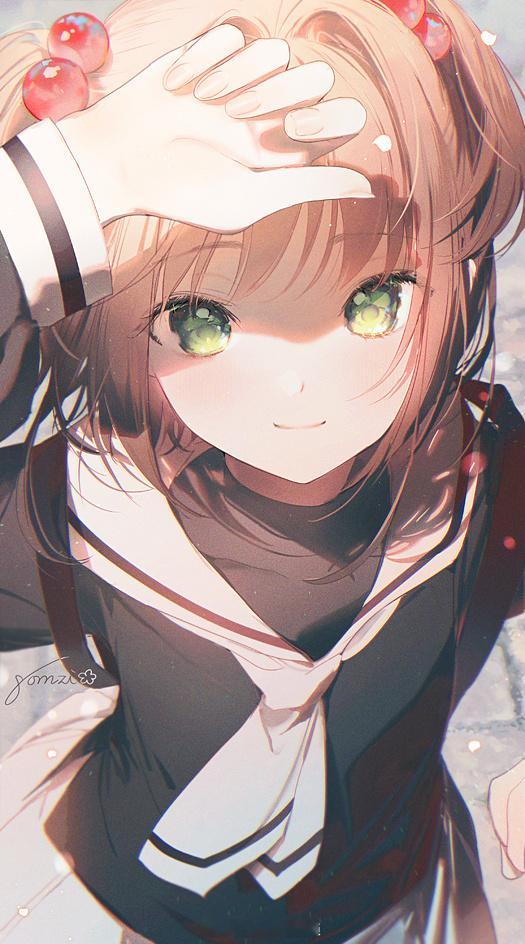 我怕你等我，所以樱提前来了~画师：1023317魔卡少女樱 动漫 ​​​