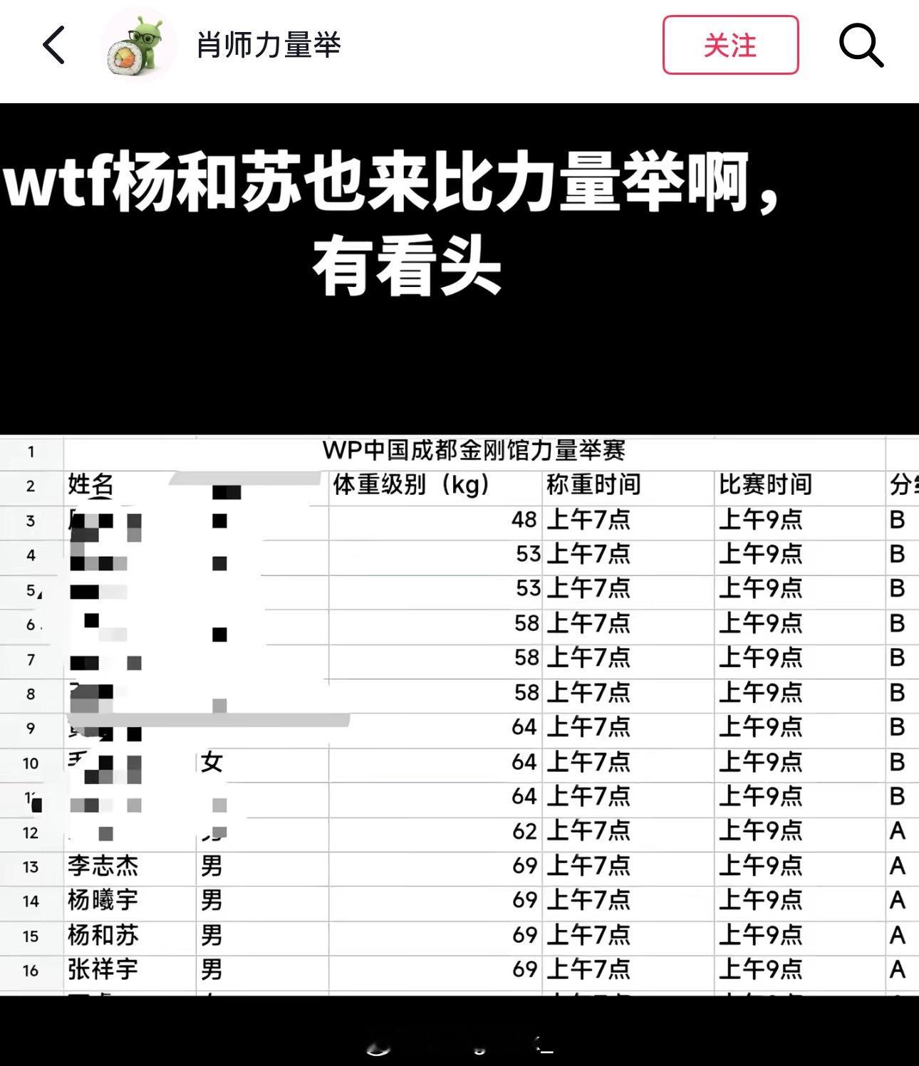 好家伙！杨和苏要参加金刚馆力量举比赛了！