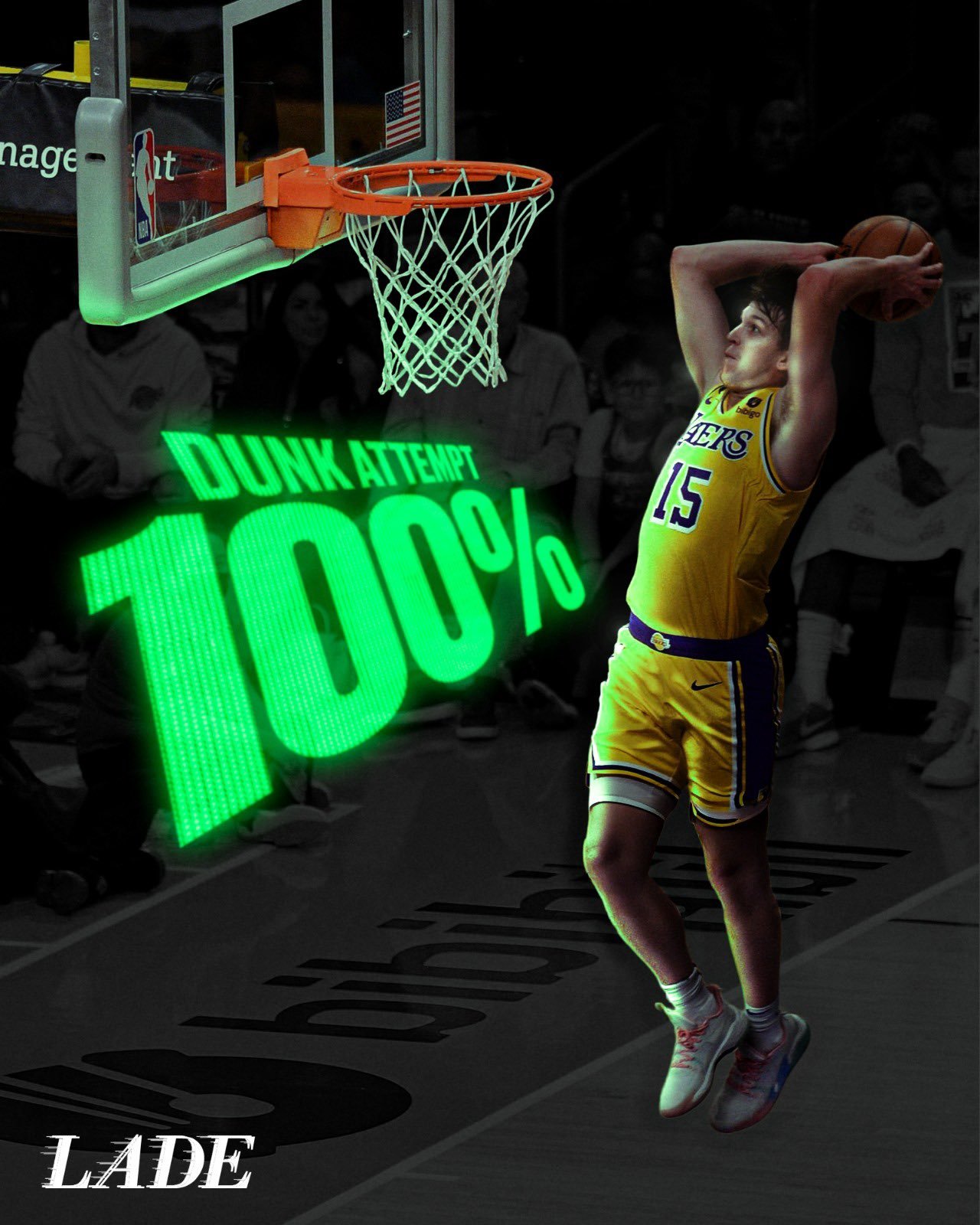 据统计，里夫斯在他的NBA生涯中从未扣篮失手过 😳他目前是 37投37中。只有