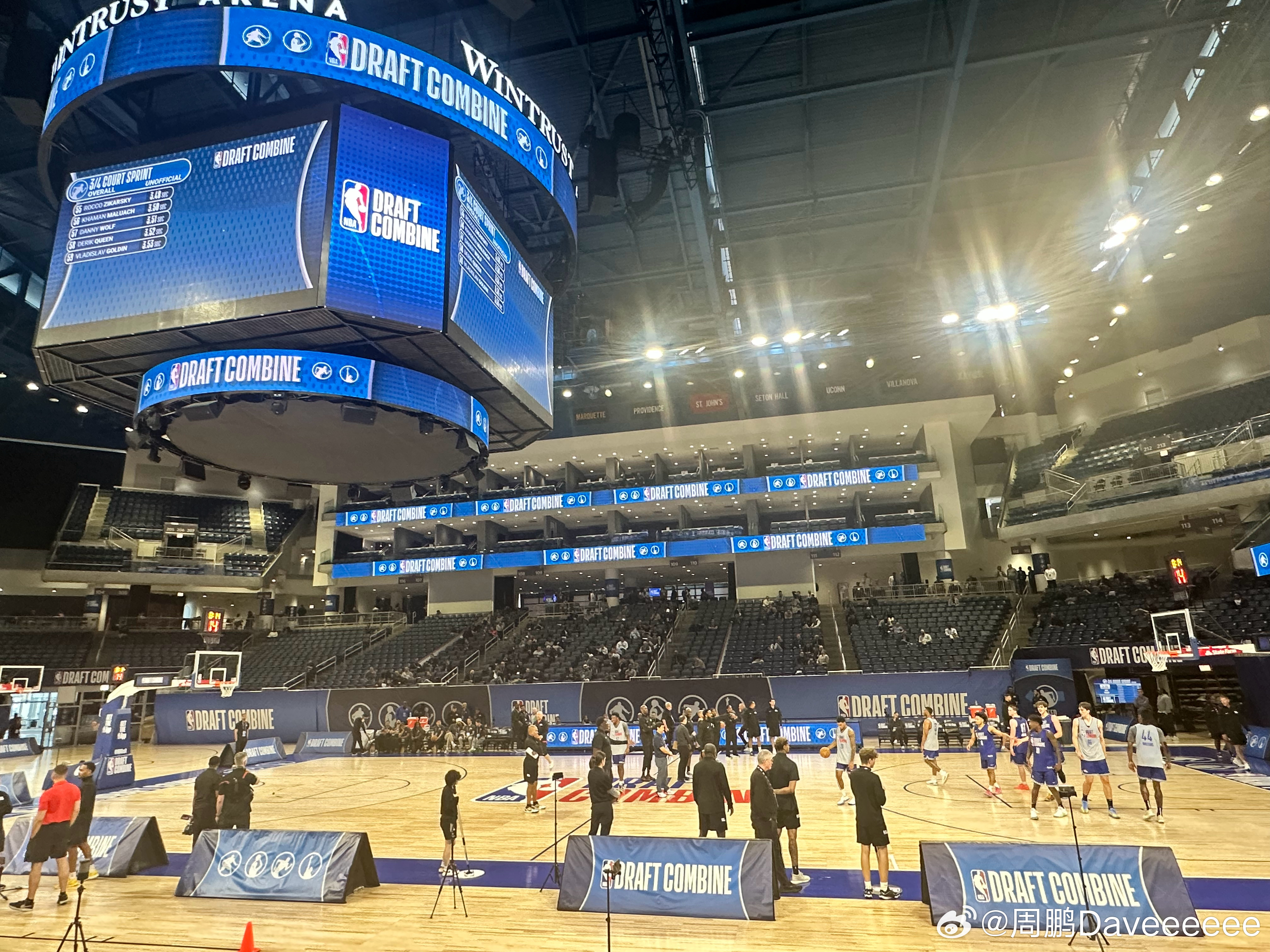 热闹的联合试训体测现场，坐等瀚森[心][心]2025nba选秀nba联合试训杨瀚