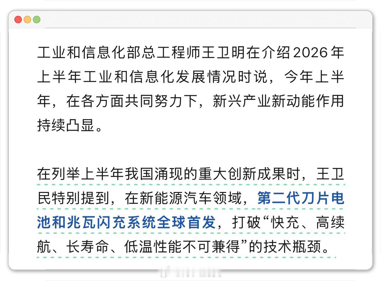 第二代刀片电池+闪充，社会上讨论的、争议的挺多，但是工信部总工程师的话，应该比网