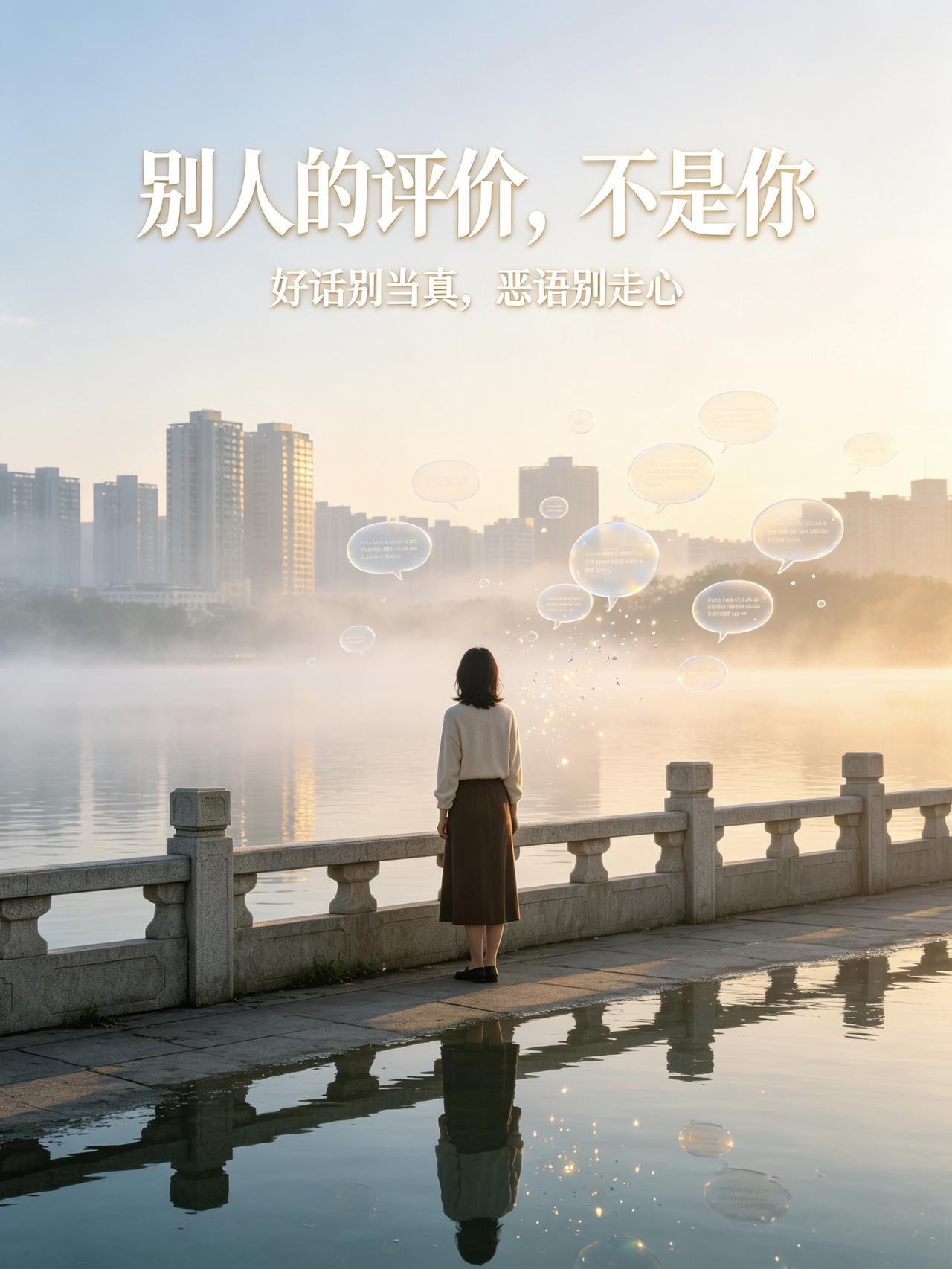 《乌合之众》有一句话讲得特别通透：别人对你的评价，从来都是与你无关
 
人只有越