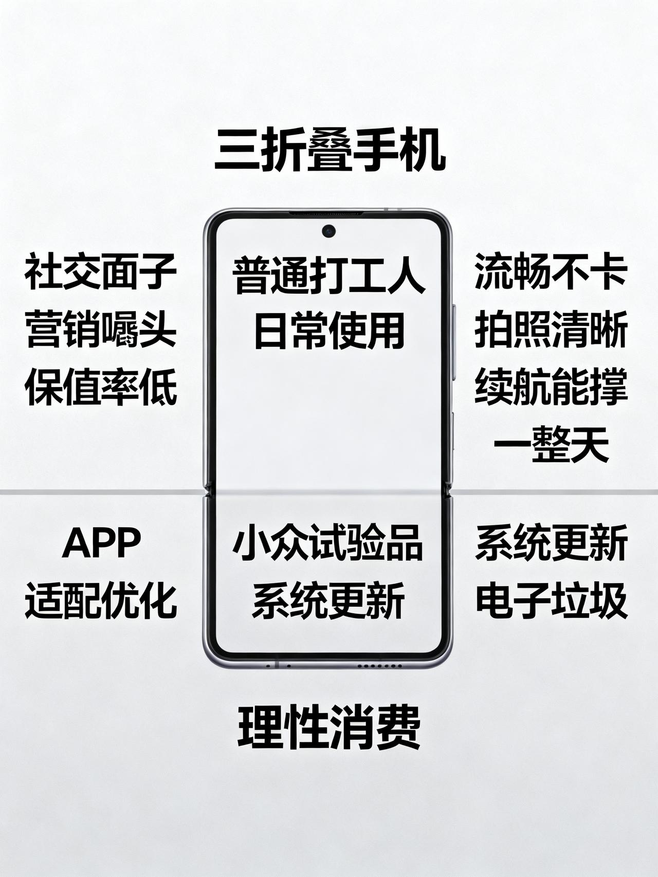 为什么不建议普通人买三折叠？
藏在手机圈里很少有人敢明说的大实话：花一万多买三折