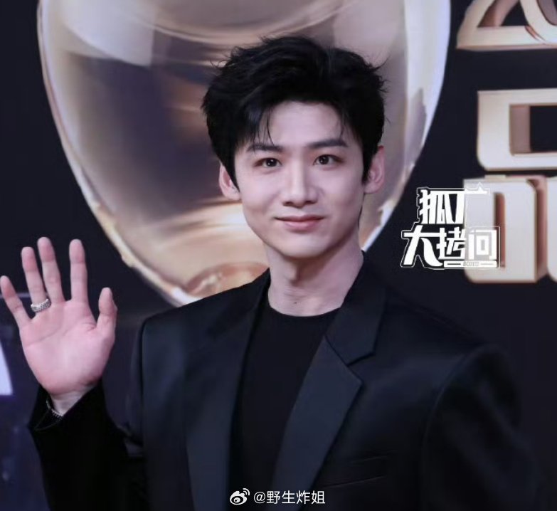 白敬亭品质盛典红毯生图，感觉法令纹变严重了电视剧品质盛典