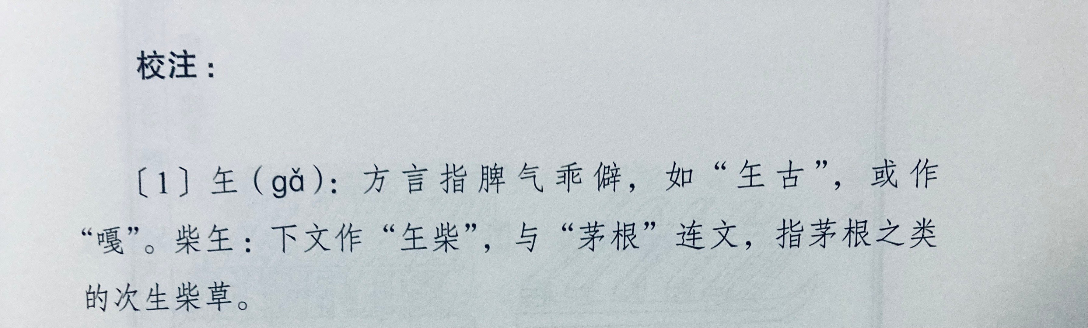 今天武汉方言里的依然用“玍”（gǎ）形容某人性格乖僻脾气执拗，从小听到大，没想到