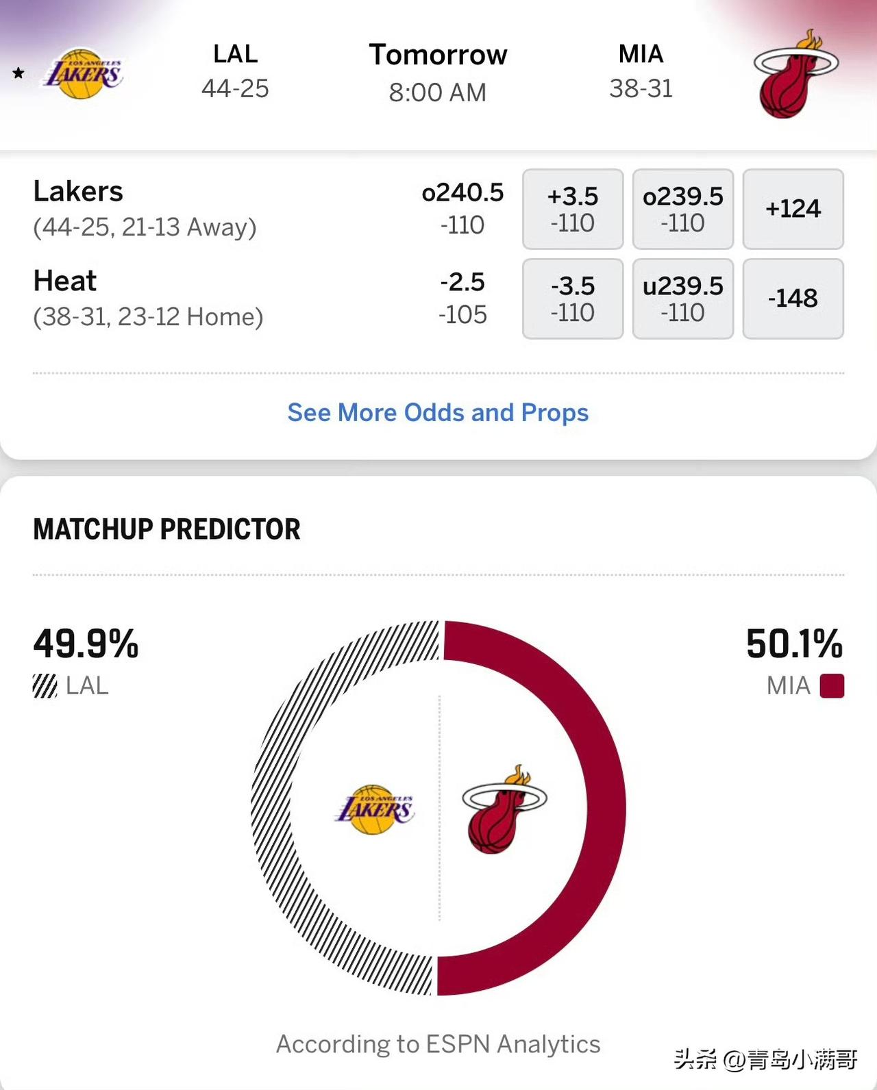 八连胜在向湖人招手！湖人vs热火比赛预告！

北京时间3月20日上午八点，湖人继