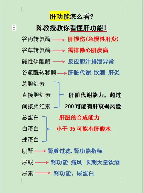 肝功能 乙肝 转氨酶 健康科普 肝病教授陈士俊