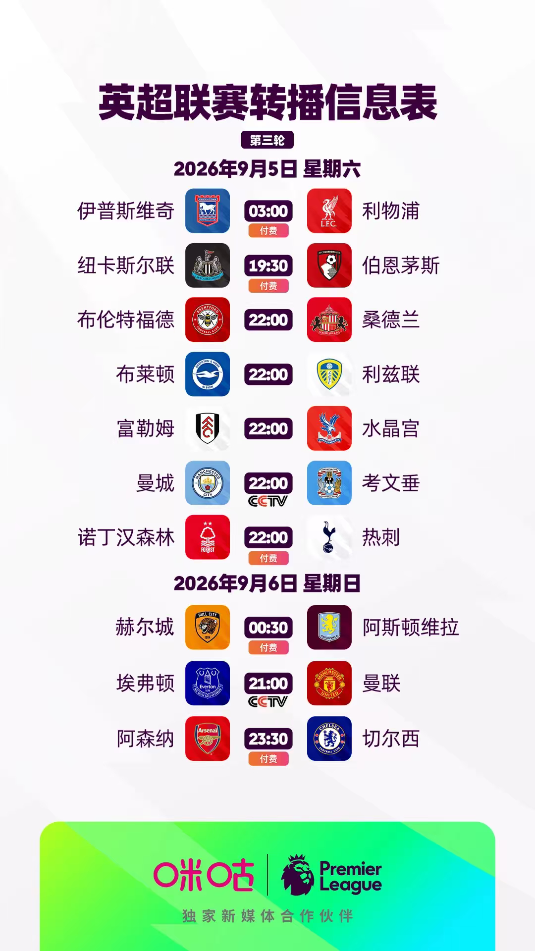 本周末联赛咱们又是压轴先围观其他对手 ​​​