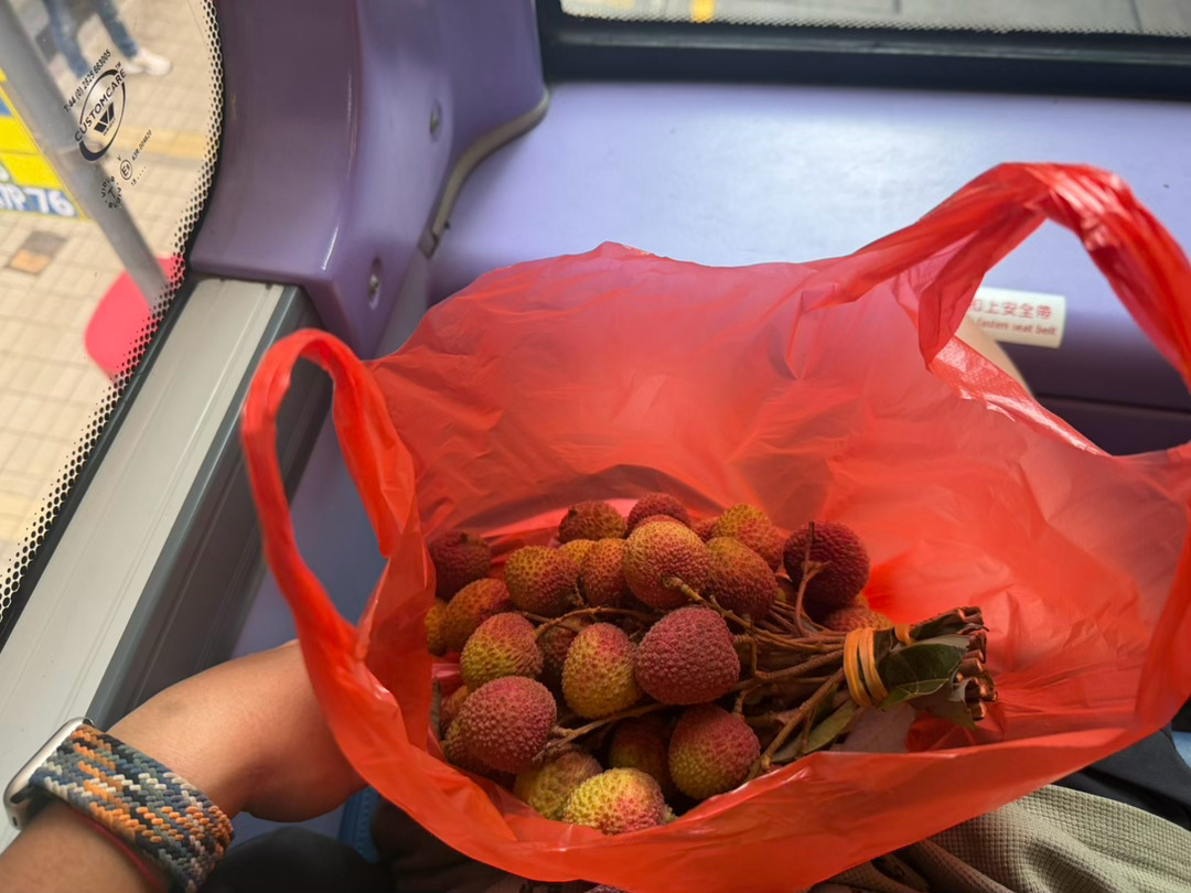 到荔枝的季节啦😋等巴士十分钟 无聊去逛了逛水果店带回家吃 香港