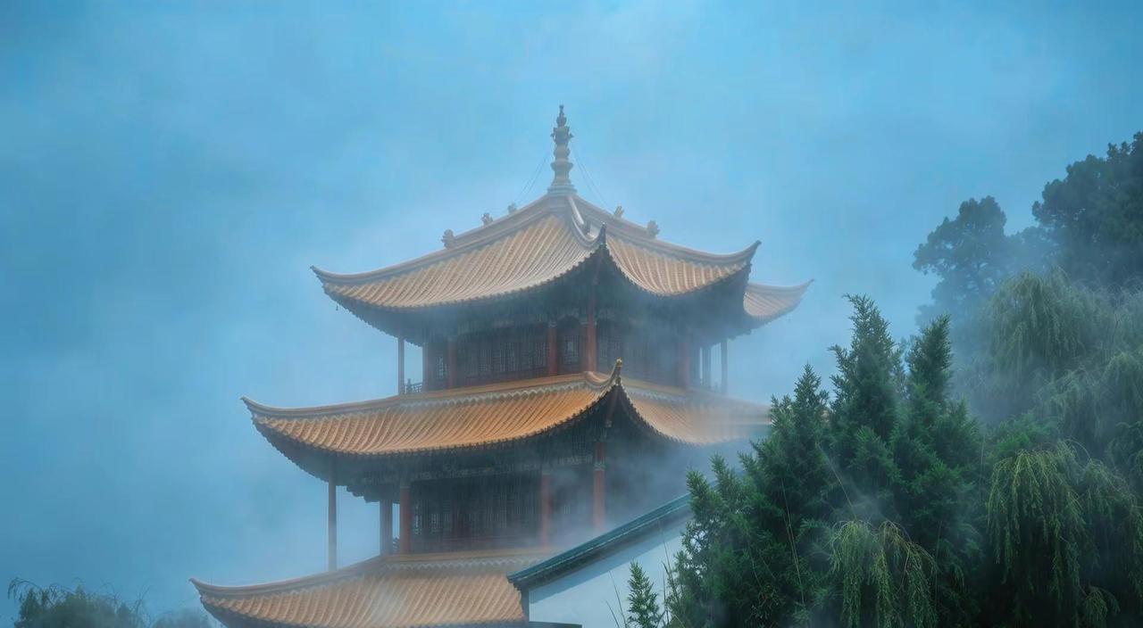 人生须臾不过尔尔赏雨 大观楼