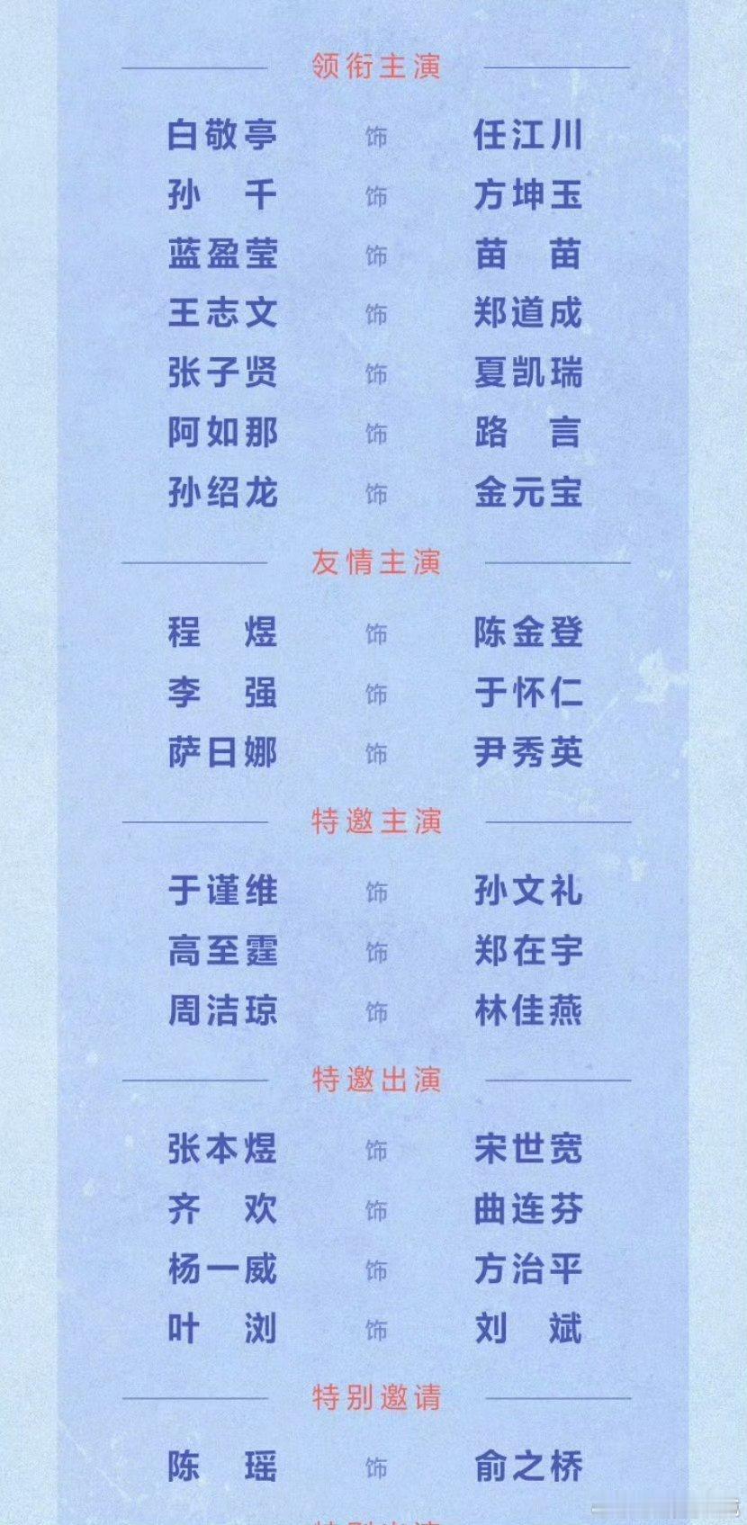 白敬亭蓝盈莹合作这不是孙千才是女主吗。。。王志文是真不在意番位[doge] ​​